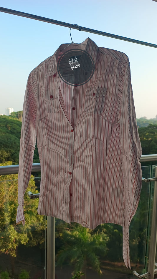 Pre-Loved Striped Casual Shirt – Size S